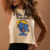 Little Miss Carbs Yellow Cropped Tank